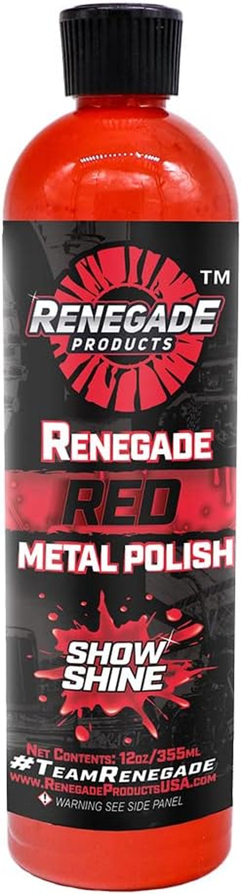 Red Liquid Metal Polish - Metal Polish & Car Scratch Removal, for Use on Chrome, Stainless Steel, & Aluminum, Cleaner & Polish for Cars, Trucks, Bikes