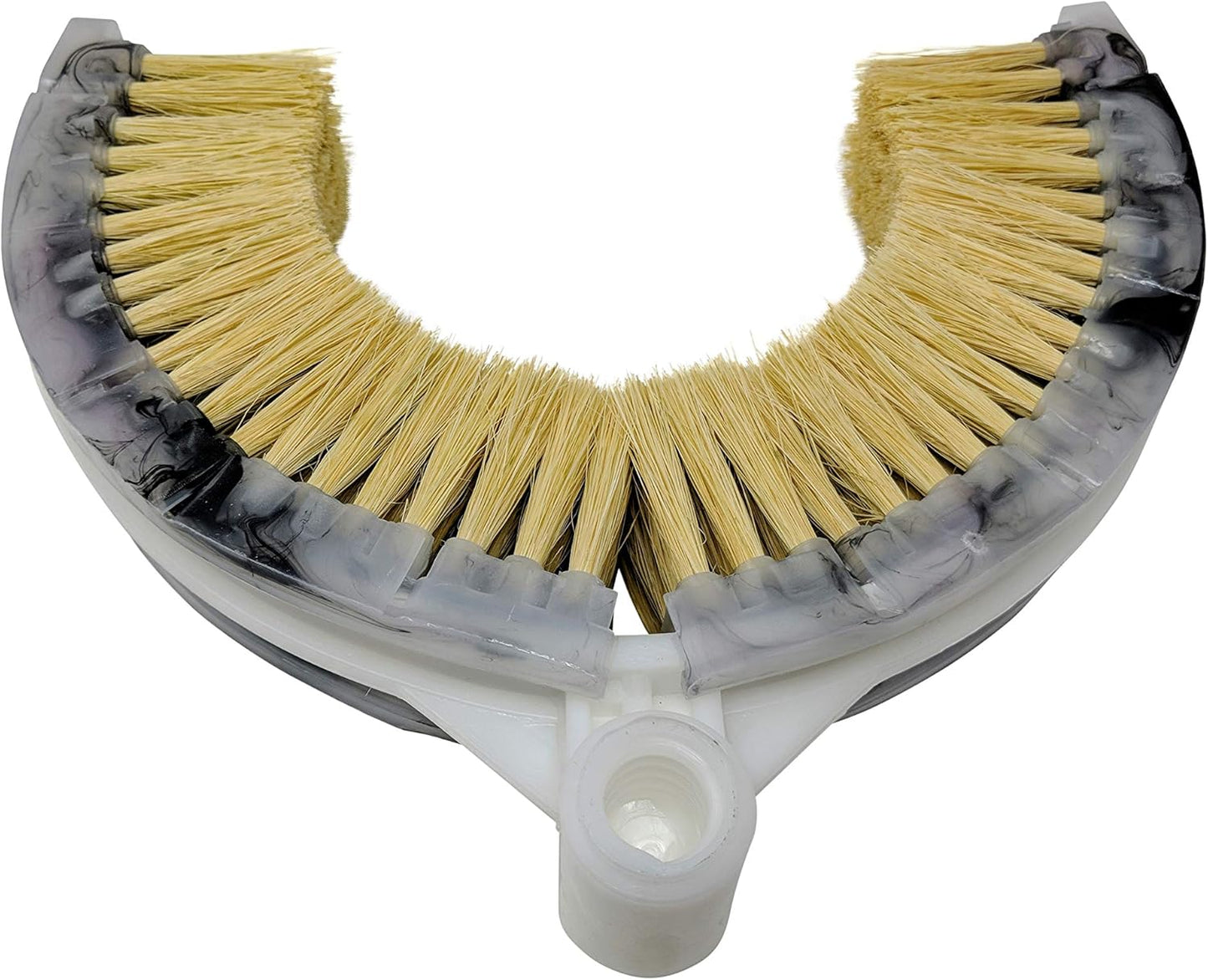 Curved Wash Brush for Exhaust Stack Pipes with Natural Tampico Fiber, Truck Cleaning Brush, Ideal Scrub Brush for Truck Exhaust Stack Pipes ((8"-10" Diameter)