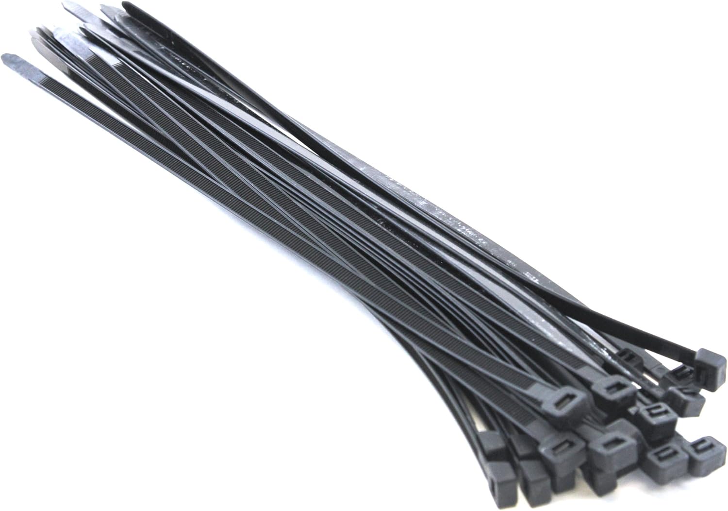 100-Pack Heavy Duty 14 Inches 120 Pound Cable Zip Tie down Strap Wire Nylon Wrap Black