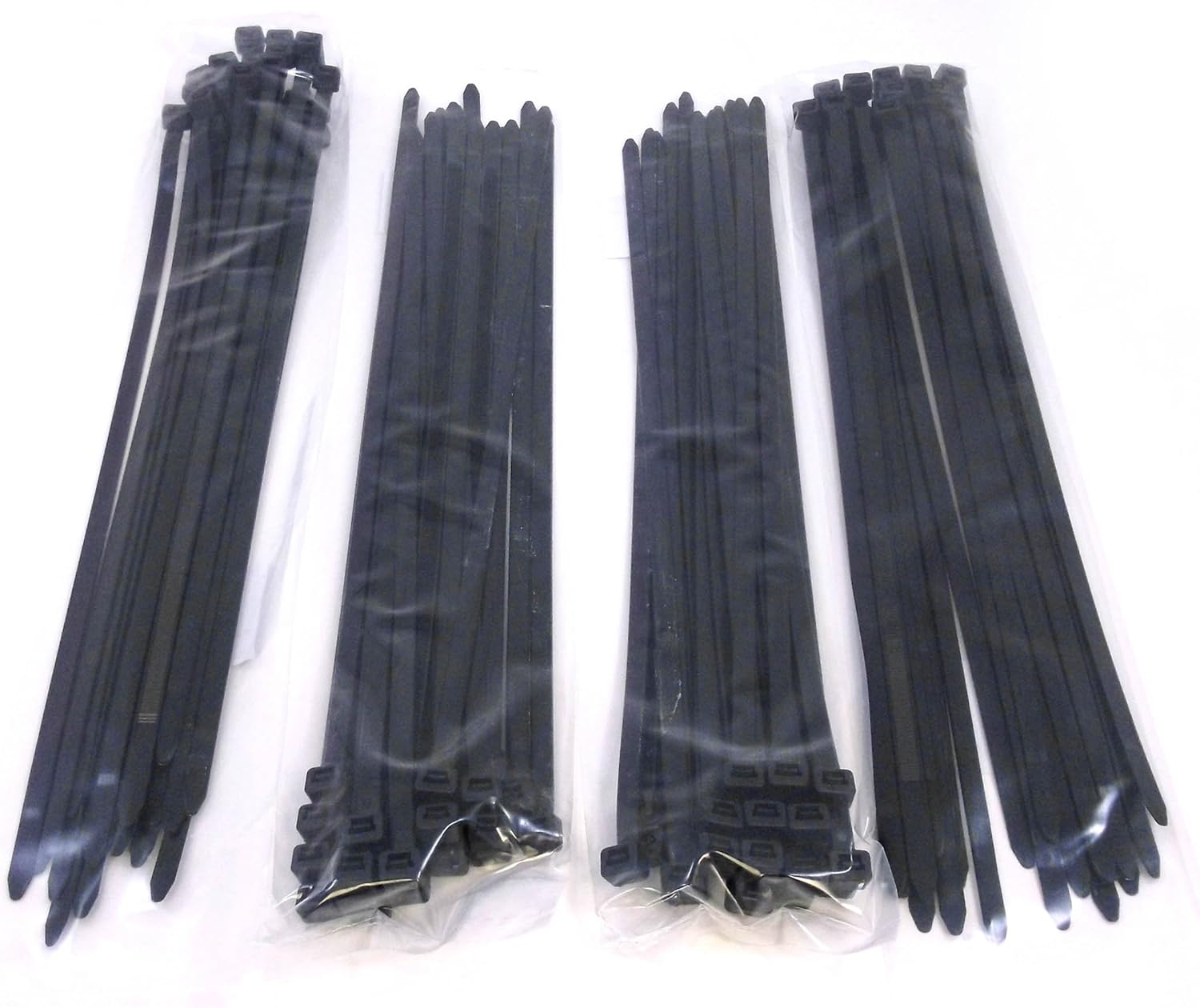 100-Pack Heavy Duty 14 Inches 120 Pound Cable Zip Tie down Strap Wire Nylon Wrap Black