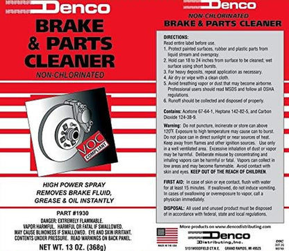 Denco 1930C Brake Cleaner - 15.3 FL OZ - 13 OZ Net Wt - 12 Cans