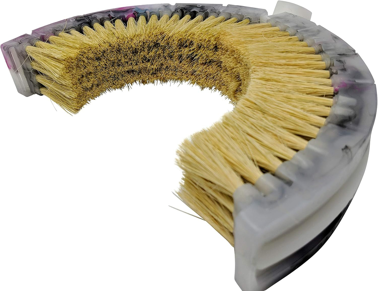 Curved Wash Brush for Exhaust Stack Pipes with Natural Tampico Fiber, Truck Cleaning Brush, Ideal Scrub Brush for Truck Exhaust Stack Pipes ((8"-10" Diameter)