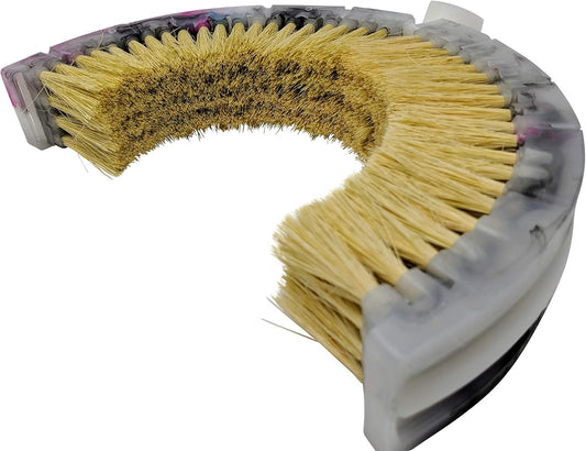 Curved Wash Brush for Exhaust Stack Pipes with Natural Tampico Fiber, Truck Cleaning Brush, Ideal Scrub Brush for Truck Exhaust Stack Pipes ((8"-10" Diameter)