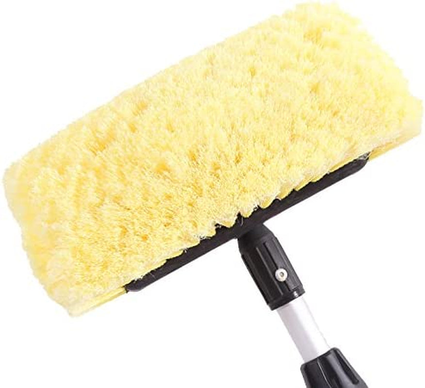 10" Car Wash Brush Head with Soft Bristle for Auto RV Truck Boat Camper Exterior Washing Cleaning, Yellow