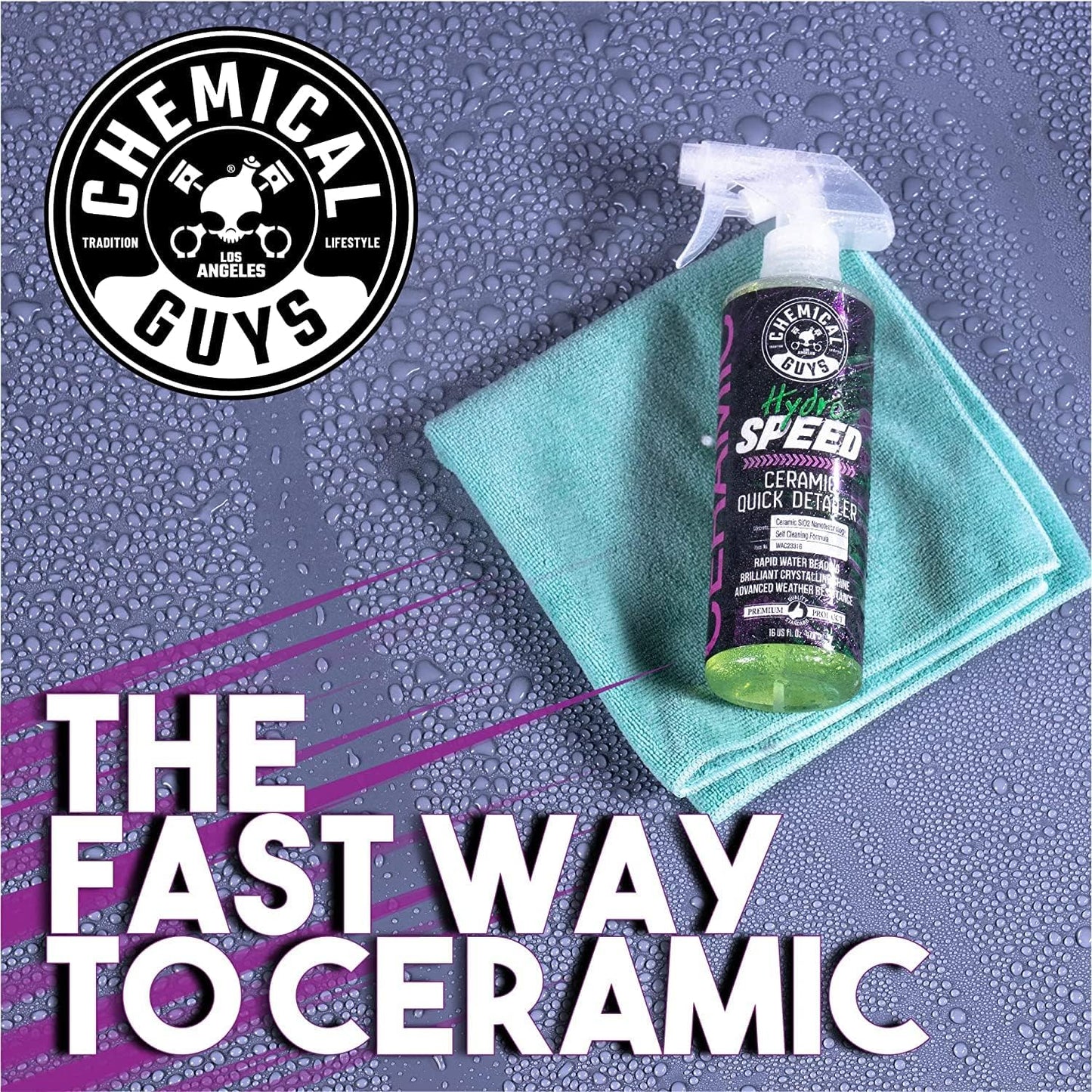 Hydrospeed Ceramic Quick Detailer, Safe for Cars, Trucks, Suvs, Motorcycles, Rvs & More, 32 Fl Oz - WAC23332