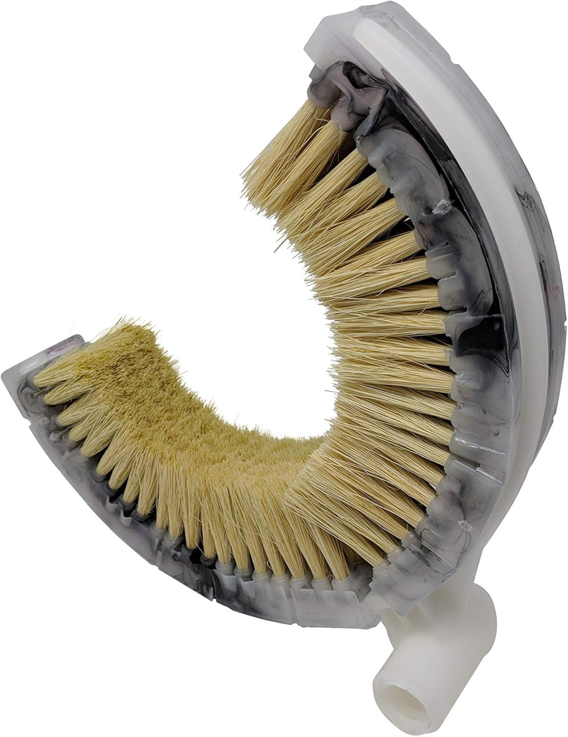 Curved Wash Brush for Exhaust Stack Pipes with Natural Tampico Fiber, Truck Cleaning Brush, Ideal Scrub Brush for Truck Exhaust Stack Pipes ((8"-10" Diameter)
